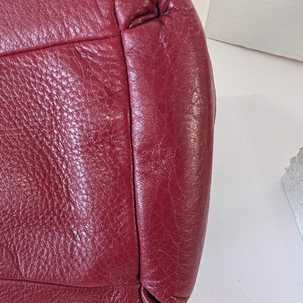 Coach Bag Madison Phoebe Cranberry Red Leather Shoulder Hobo H24621 From 2013